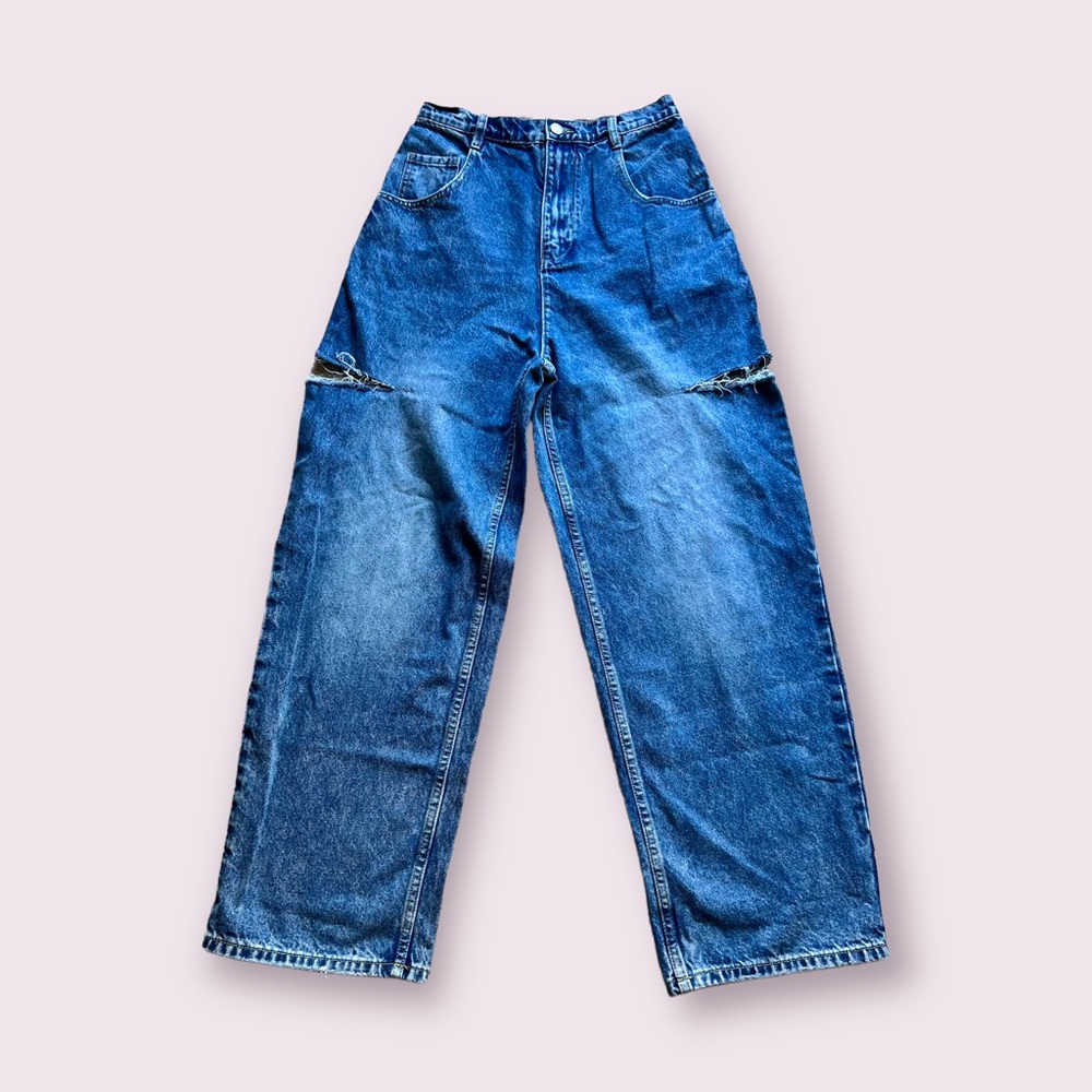 👖MM Inspired Cutout high-rise wide-leg jeans - Picture 11 of 16